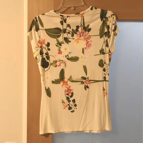 Spring Floral Cream Colored Tee - Picture 6 of 7